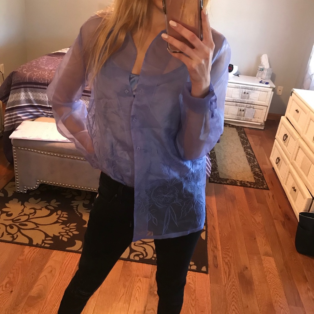 Dana Buchman Sheer Blouse NWT